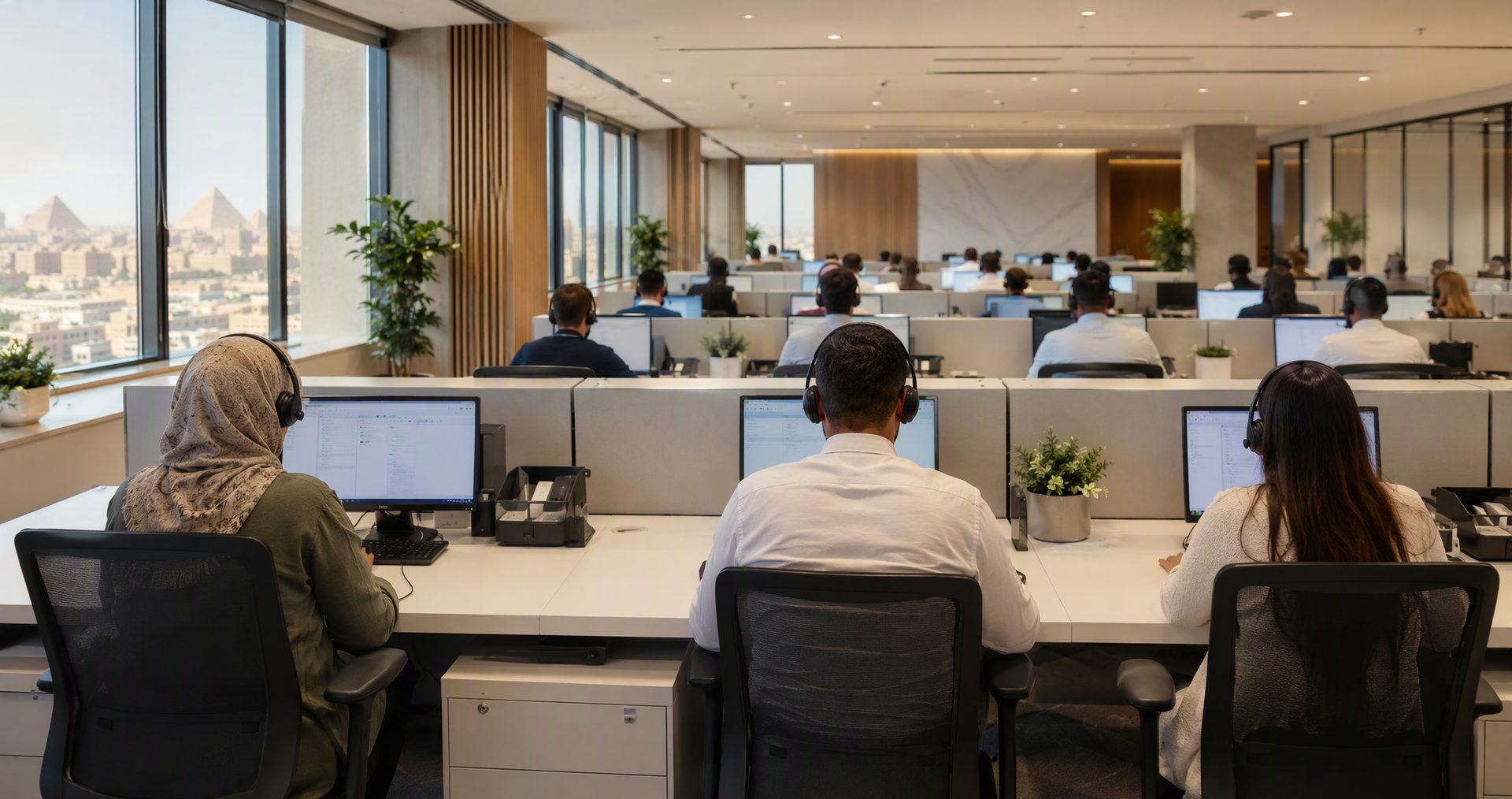 Tawasul customer experience operations floor in Cairo